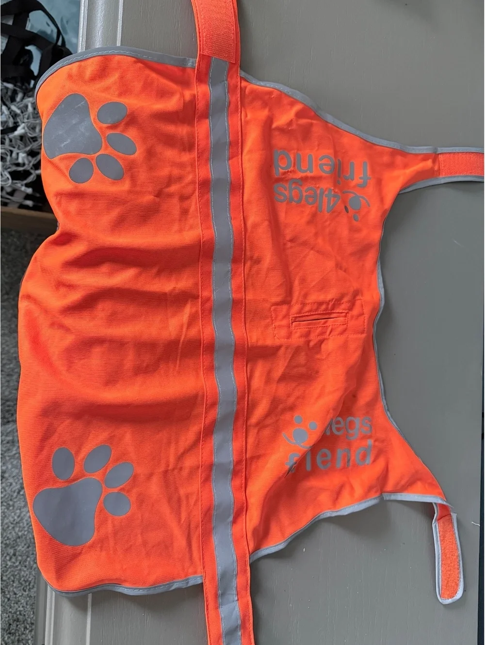 4LegsFriend Blaze Orange Reflective Dog Safety Vest Size L